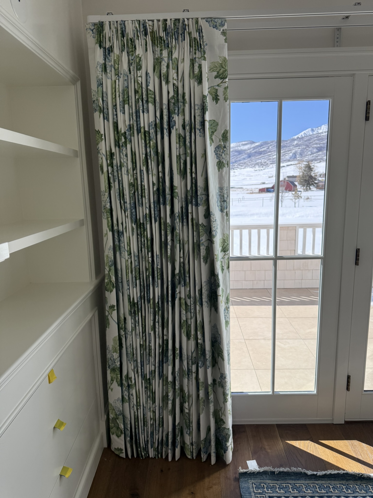 Custom pinch pleat drapery